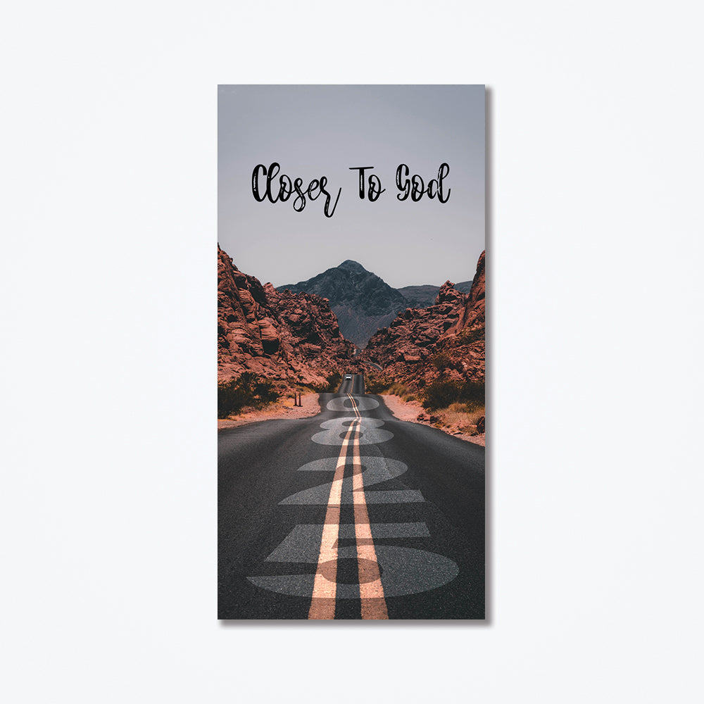 Vertical Metal Poster showcasing the open road