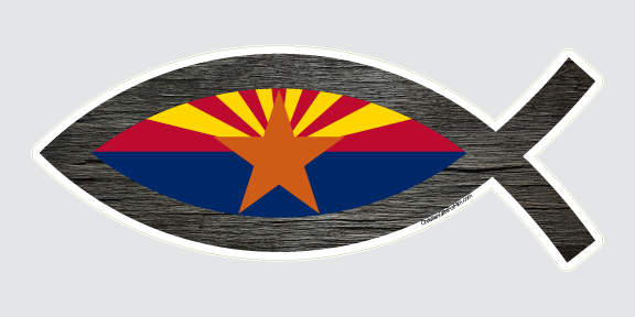 Arizona Christian Fish Sticker.