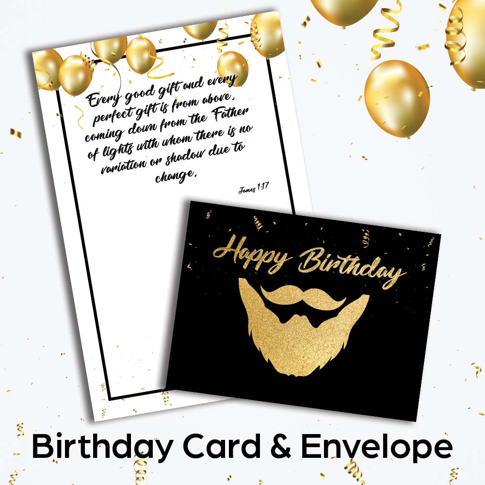 Christian Gifts Birthday Package - James 1:12 NIV - (Panel, Card & Gift Card)