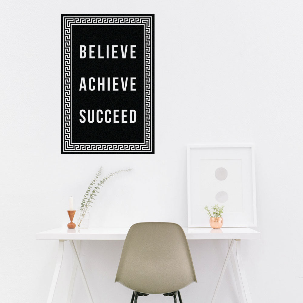 Believe Achieve Succeed 36"x24" Wall Stencil