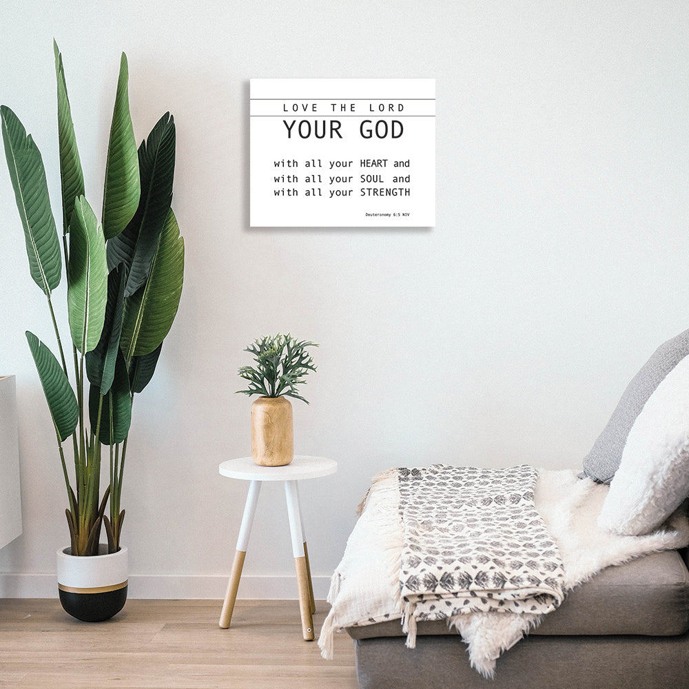 White wall canvas with black text mockup