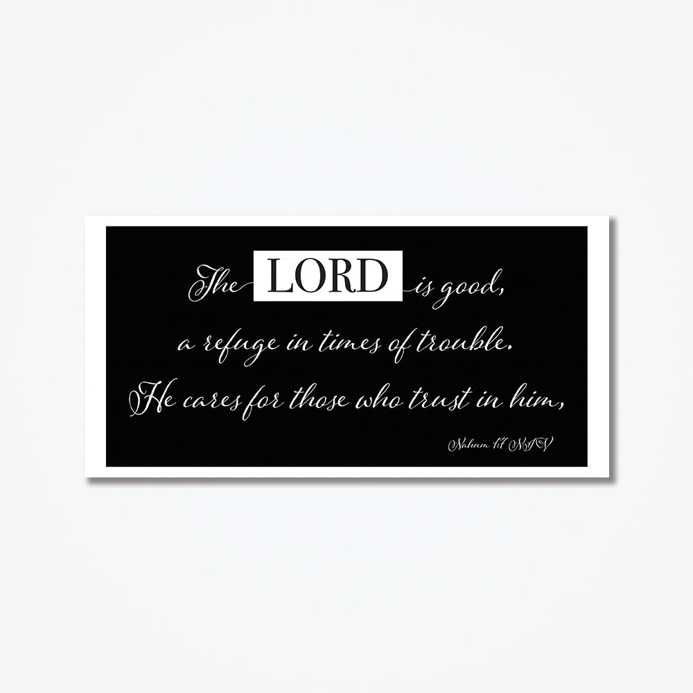 Metal Poster with a black background and white border that is suited for any home