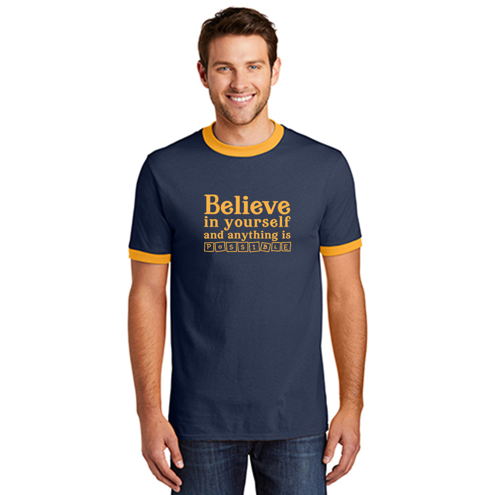 Navy and gold Tee for men